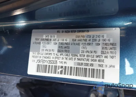 2019 Mazda Cx-5 Touring from USA, damaged, VIN JM3KFBCM1K0693835